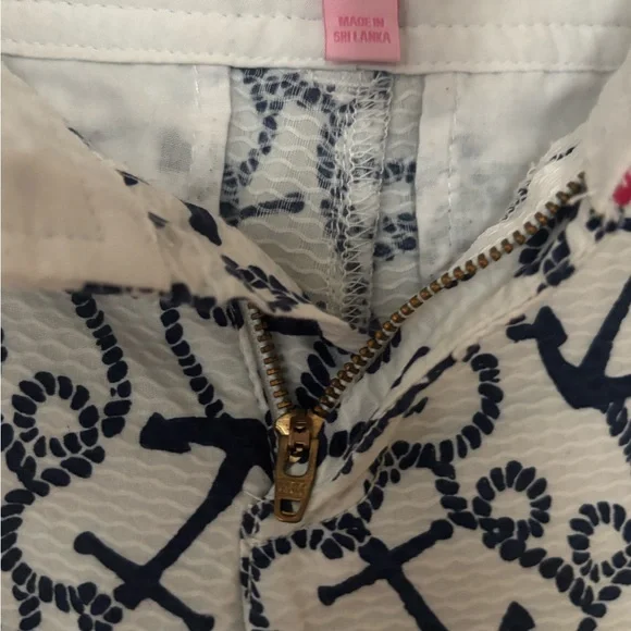 Lilly Pulitzer Navy and Pink Anchor Print Shorts - Picture 4 of 7